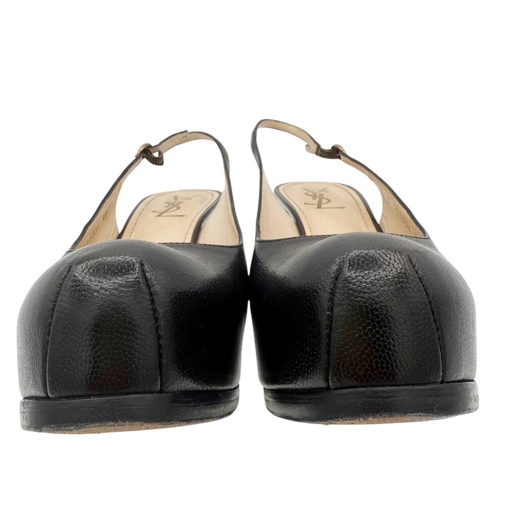 Saint Laurent YSL Tribtoo Leather Platform Pumps Black Heels Size 40 US 10 - Picture 6 of 16